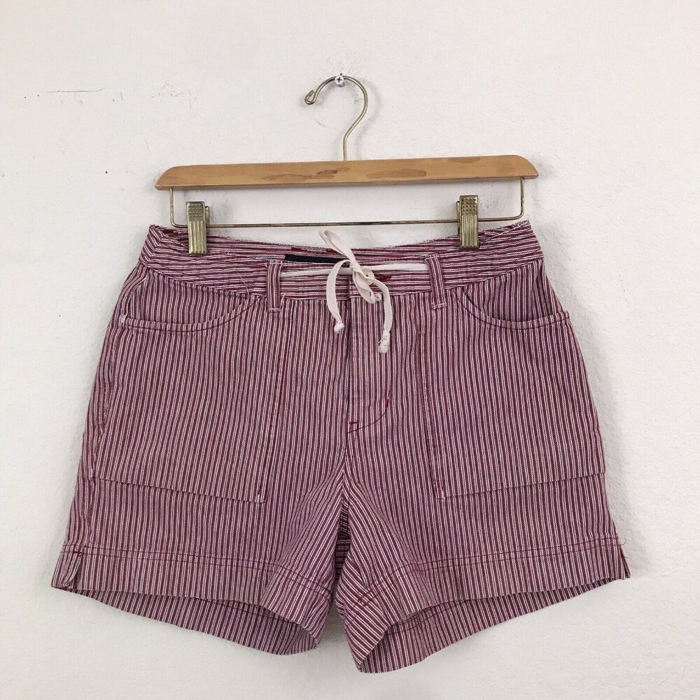 Riveted By LEE Womens Striped Cotton Shorts size 6M - Picture 2 of 9